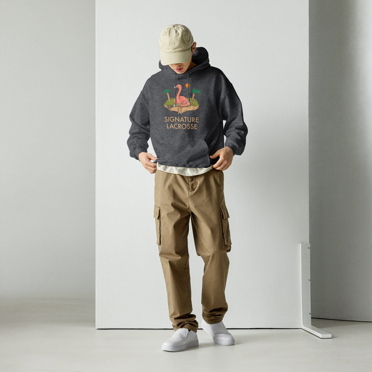 Signature Lacrosse Hoodie Flamingo Signature Lacrosse