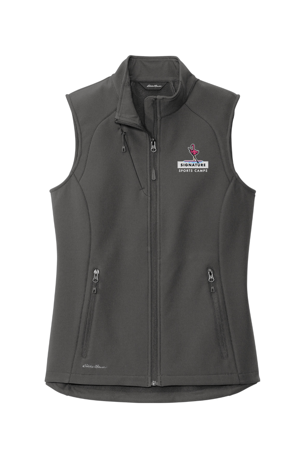 Signature Sports Camps Women's Embroidered Eddie Bauer Ladies Stretch Soft Shell Vest Signature Lacrosse