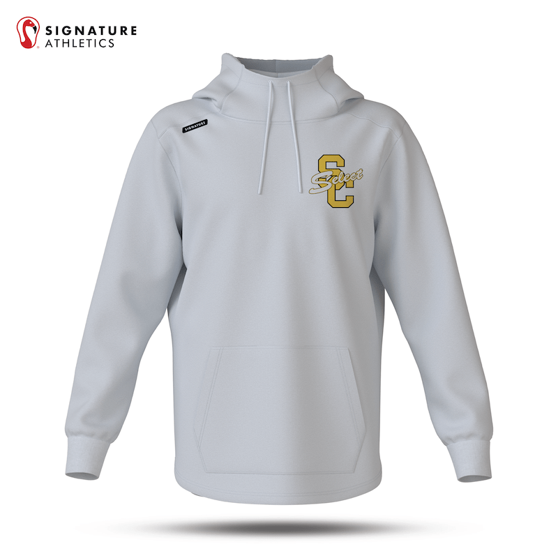 South Caroll Lacrosse White Pro Dye Sub Scuba Hoodie: South Caroll Signature Lacrosse