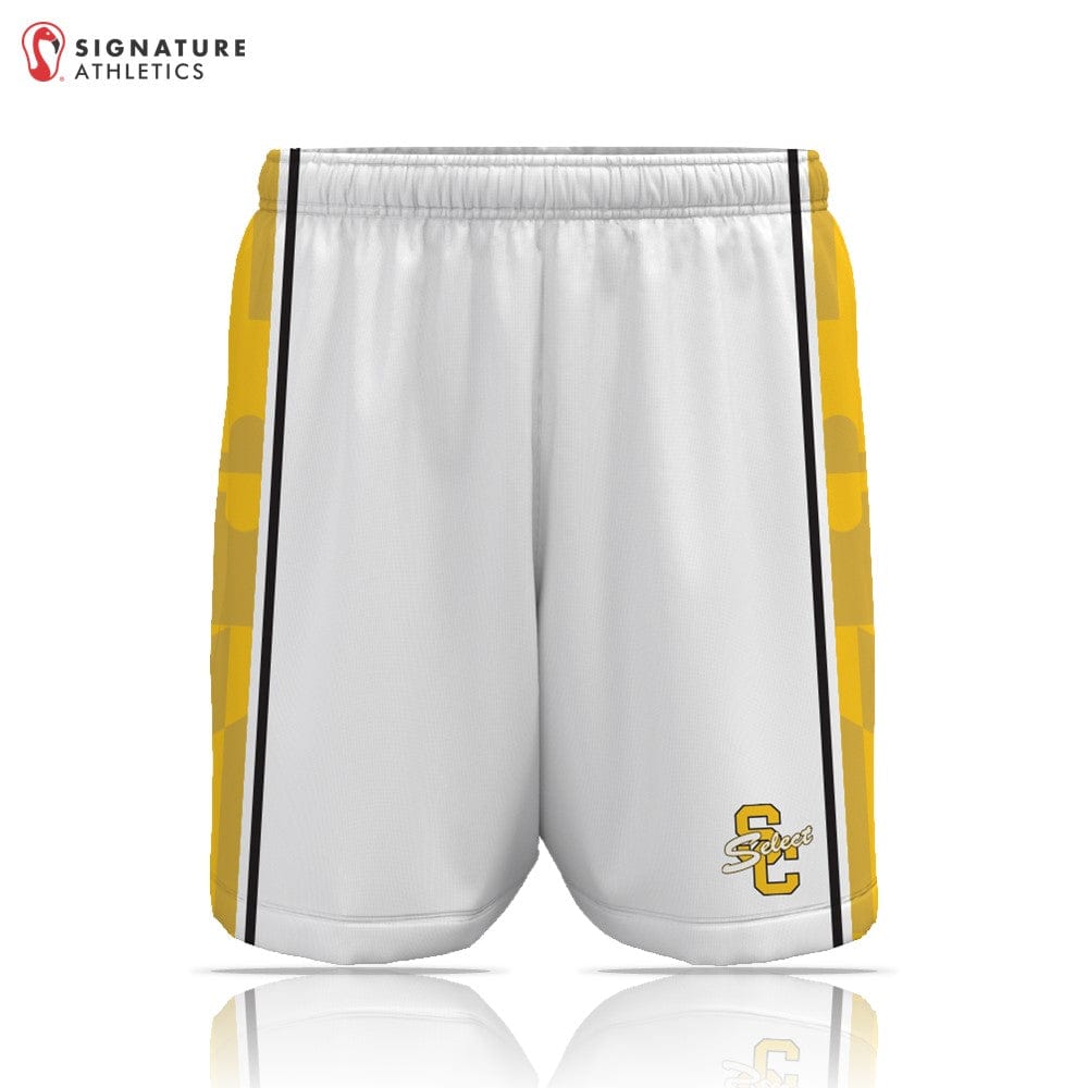South Carroll Lacrosse Men's White Game Shorts: South Carroll Signature Lacrosse