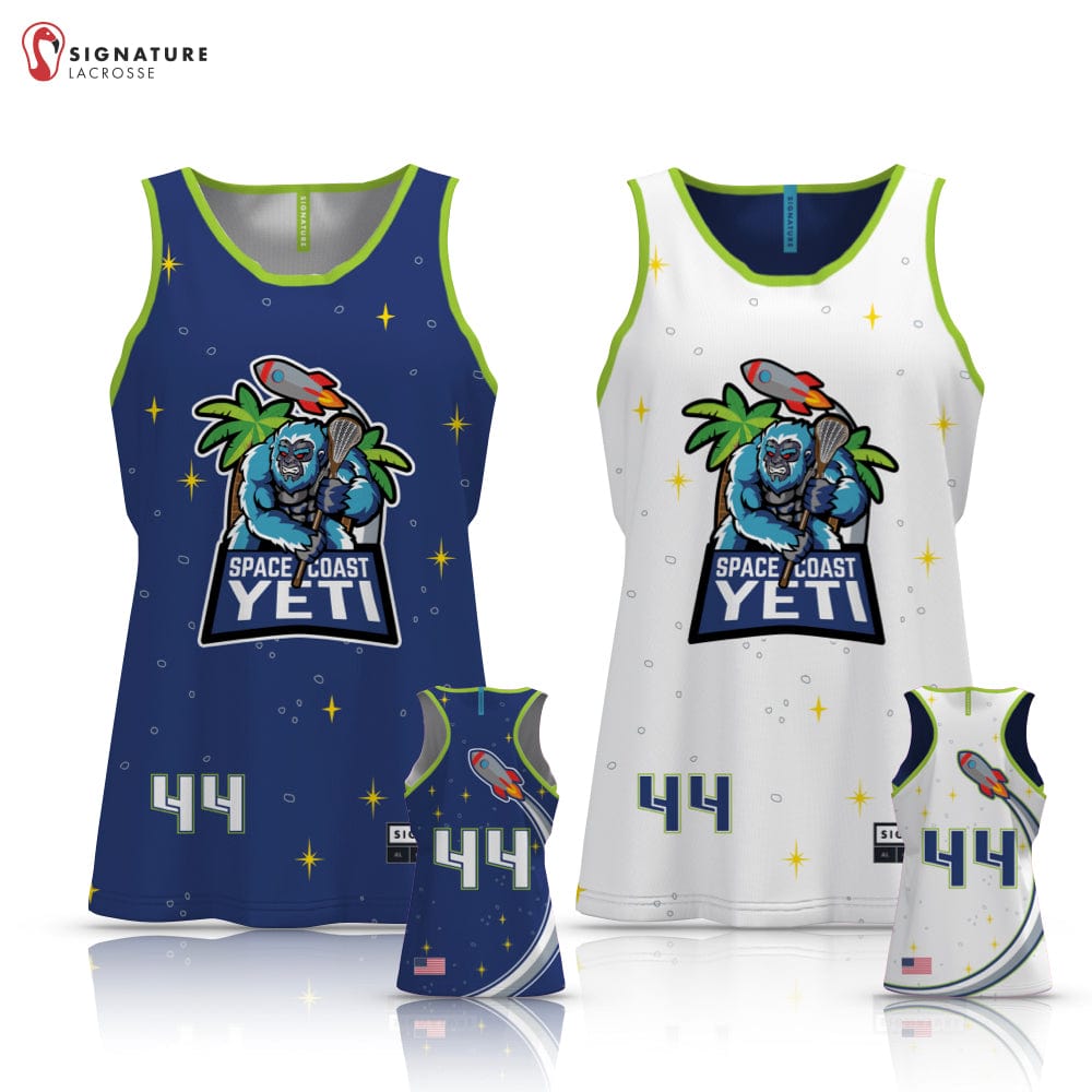 Space Coast Yeti Lacrosse Women's Player Reversible Game Pinnie: Space Coast Yeti Signature Lacrosse