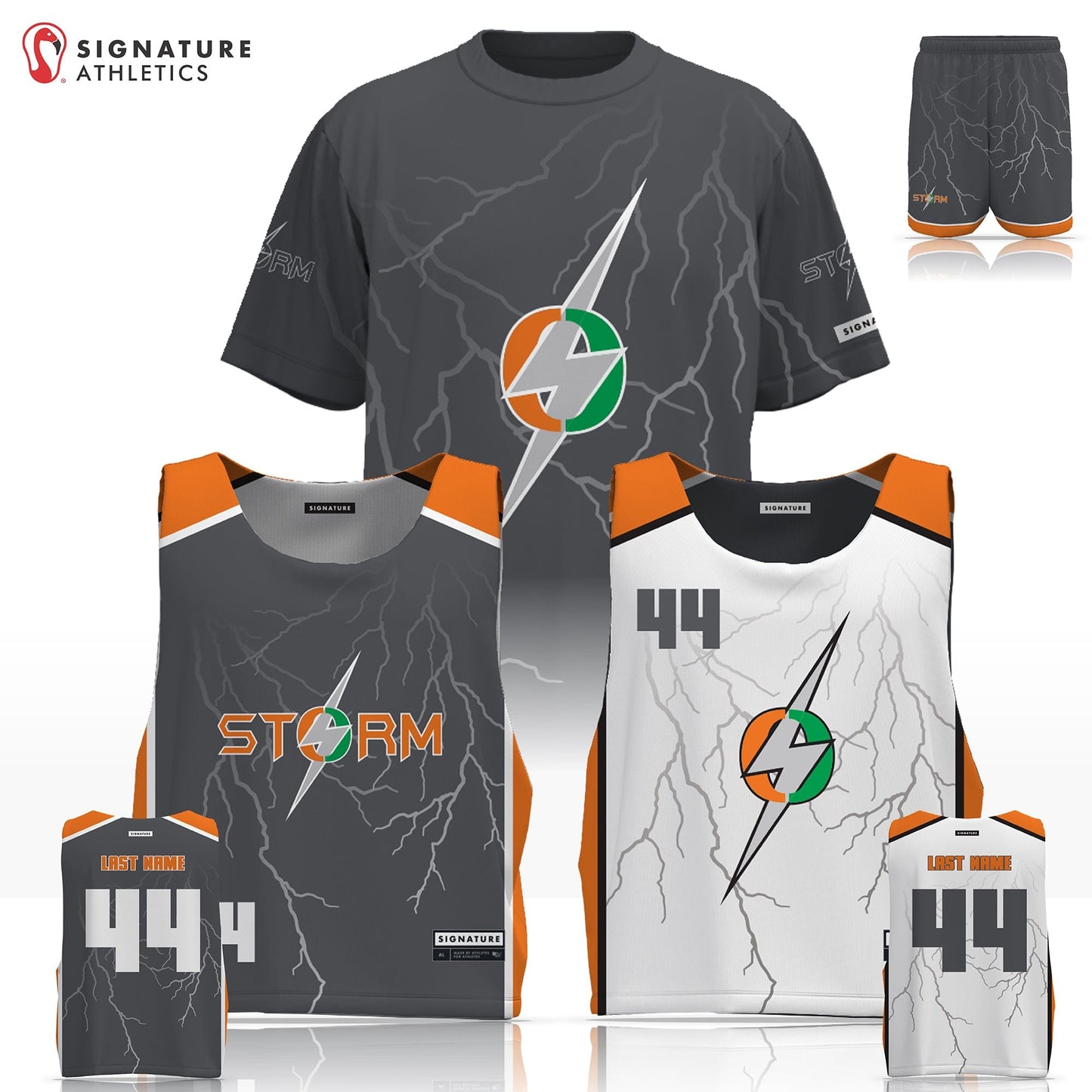 Storm Sports Men's 3 Piece Player Package: Lightning (Grades 3-4) Signature Lacrosse