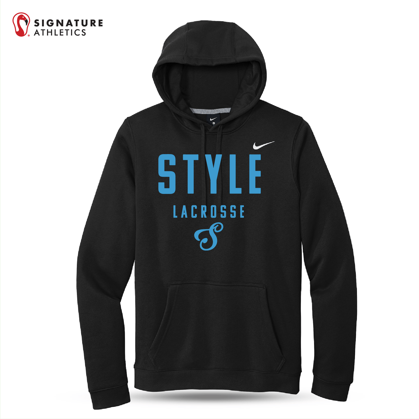 Style Lacrosse Women's Nike Club Black Fleece Pullover Hoodie: Style Signature Lacrosse
