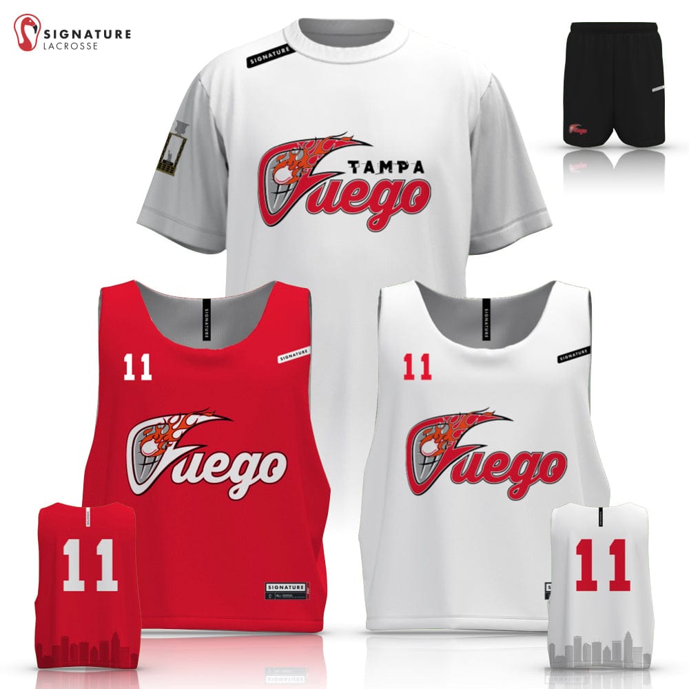 Tampa Fuego Lacrosse Men's 3 Piece Game Package - Basic 2.0:N/A Signature Lacrosse