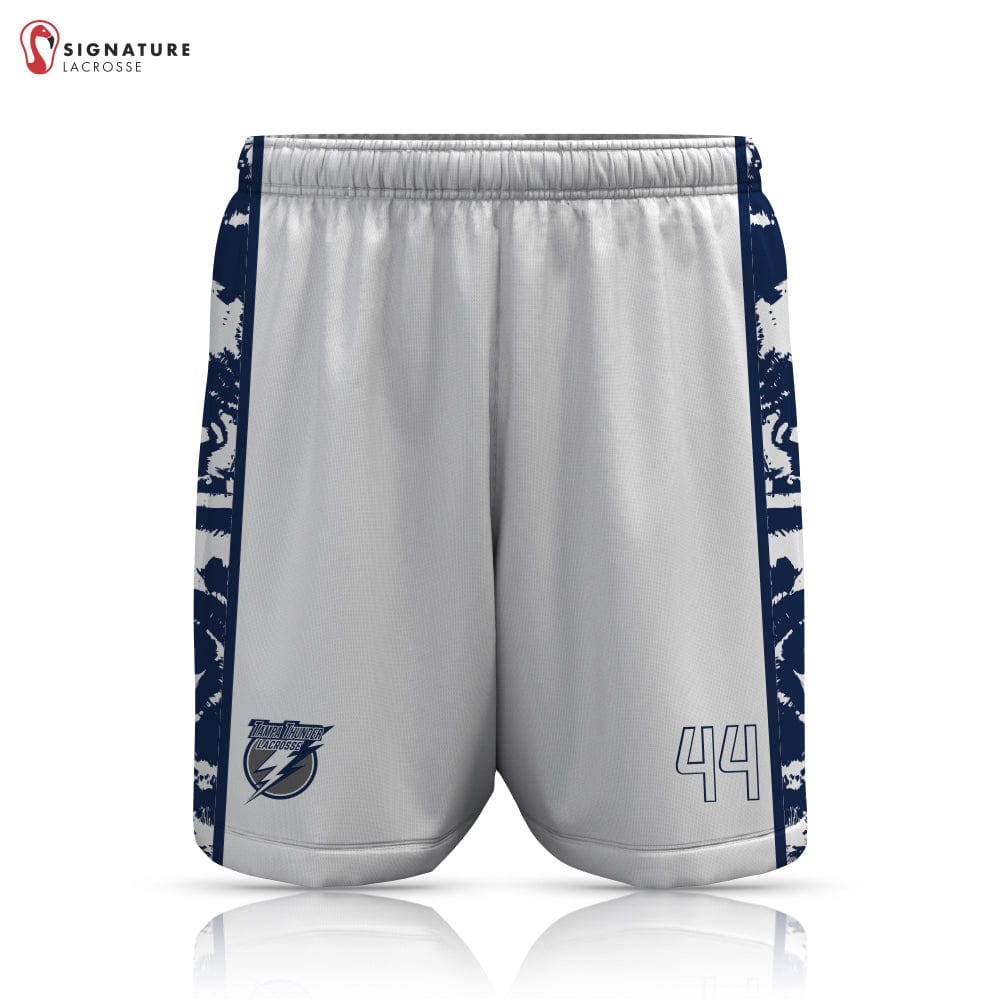 Tampa Thunder Lacrosse Men's Player Game Short White: White Signature Lacrosse
