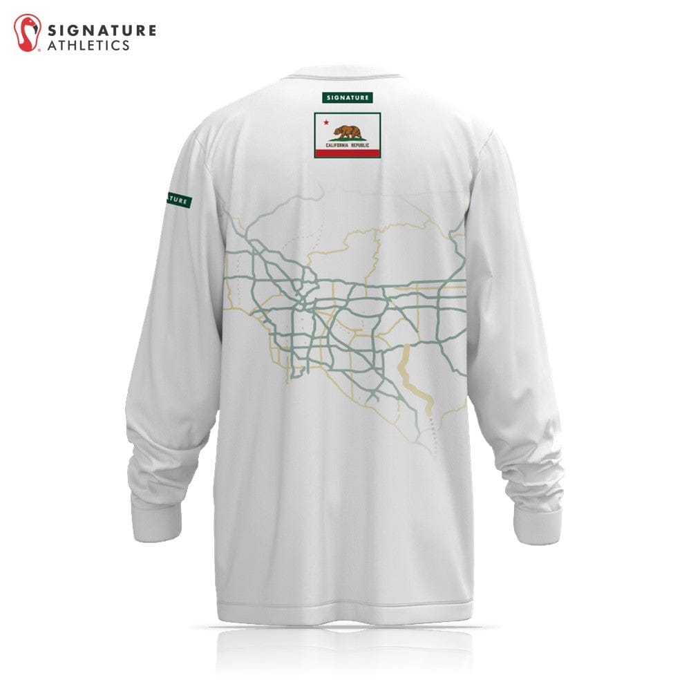 Team 241 Lacrosse Men's Player Long Sleeve Tech Tee - White Signature Lacrosse