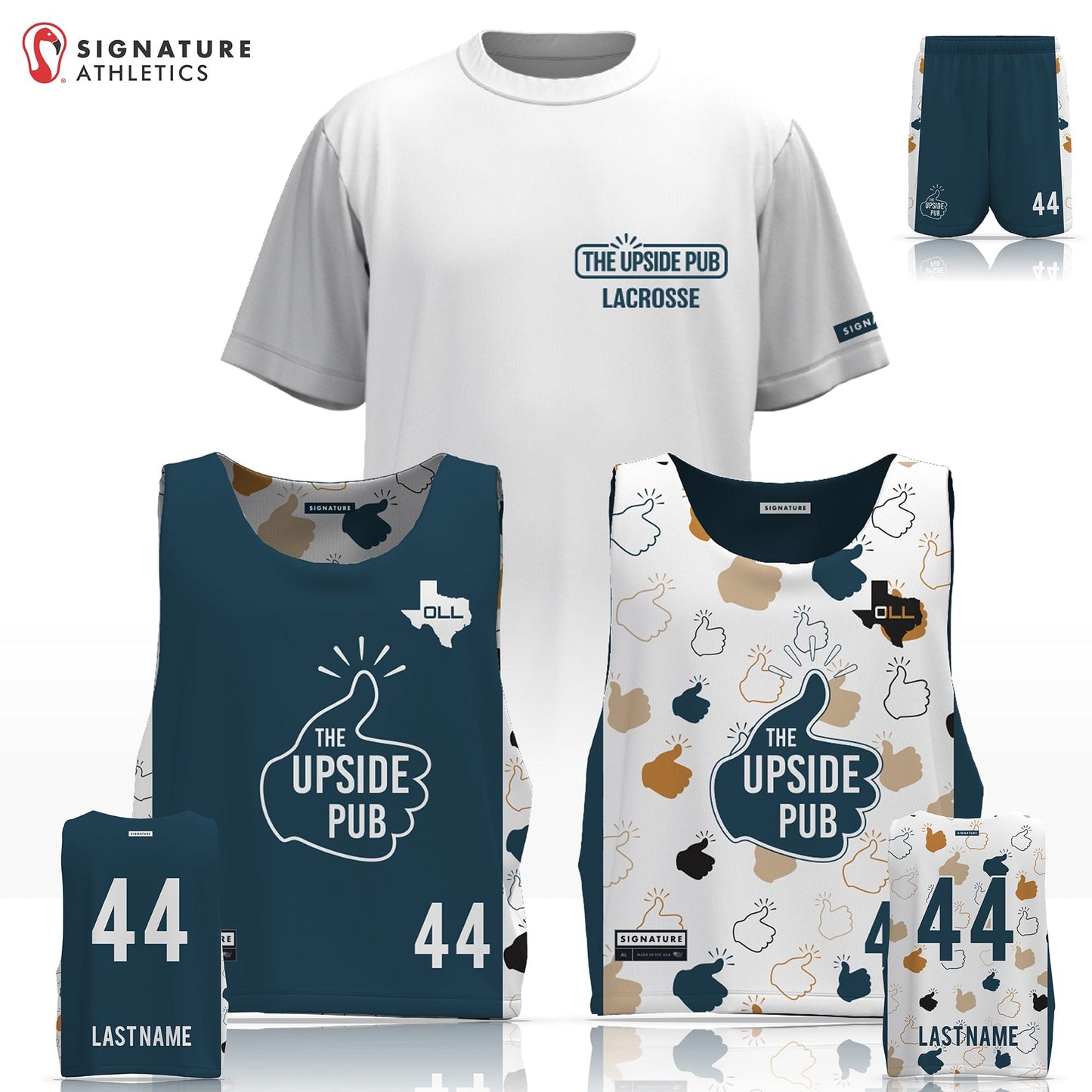 The Upside Pub LC Men's 3 Piece Player Package: Upside Pub Signature Lacrosse