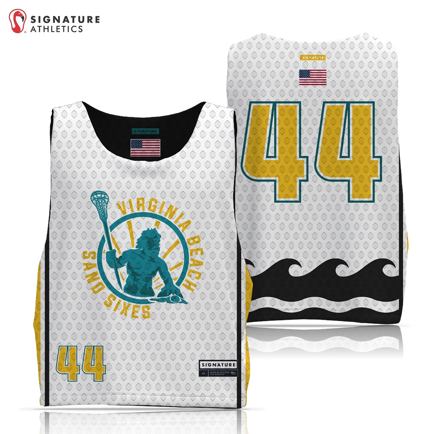Tidewater Predators Men's Black Basic Reversible Pinnie Signature Lacrosse