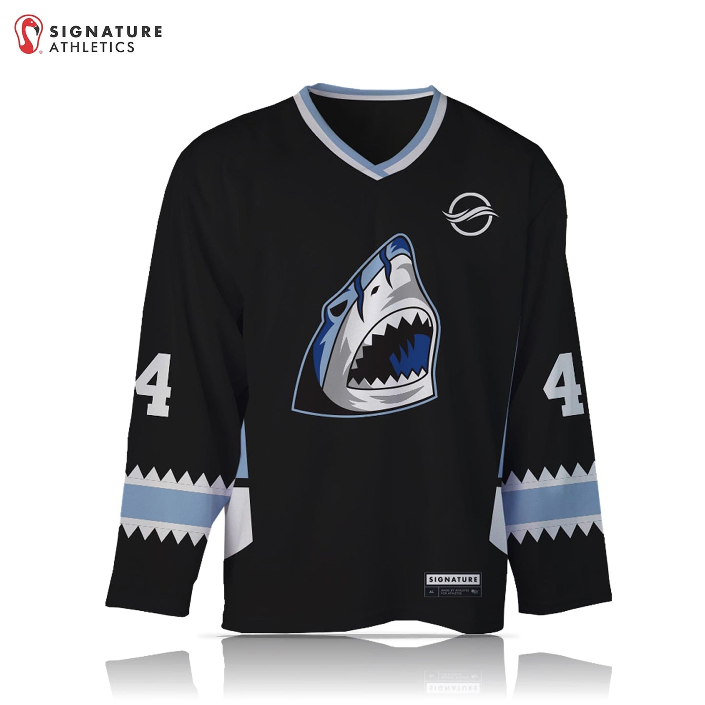 Tidewater Predators Men's Black Goalie Jersey Signature Lacrosse