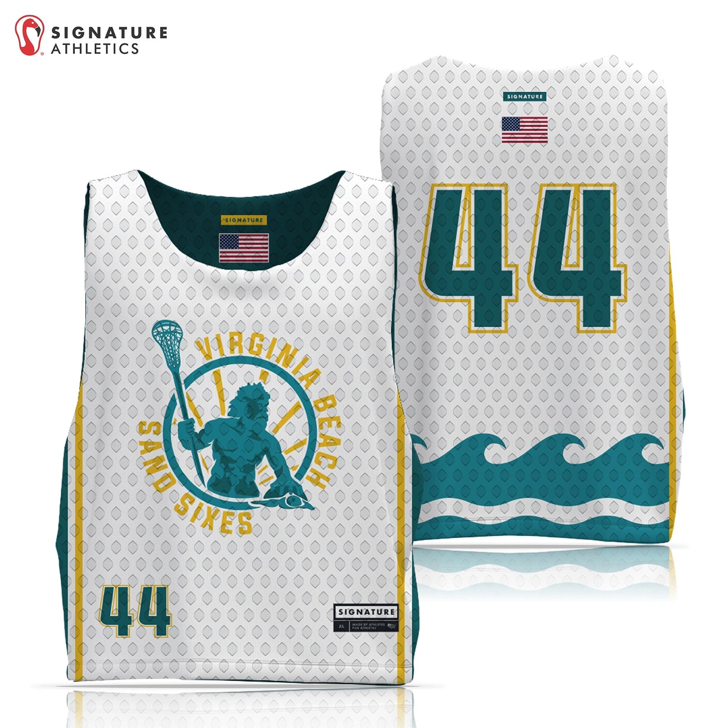 Tidewater Predators Men's Dark Blue Basic Reversible Pinnie Signature Lacrosse