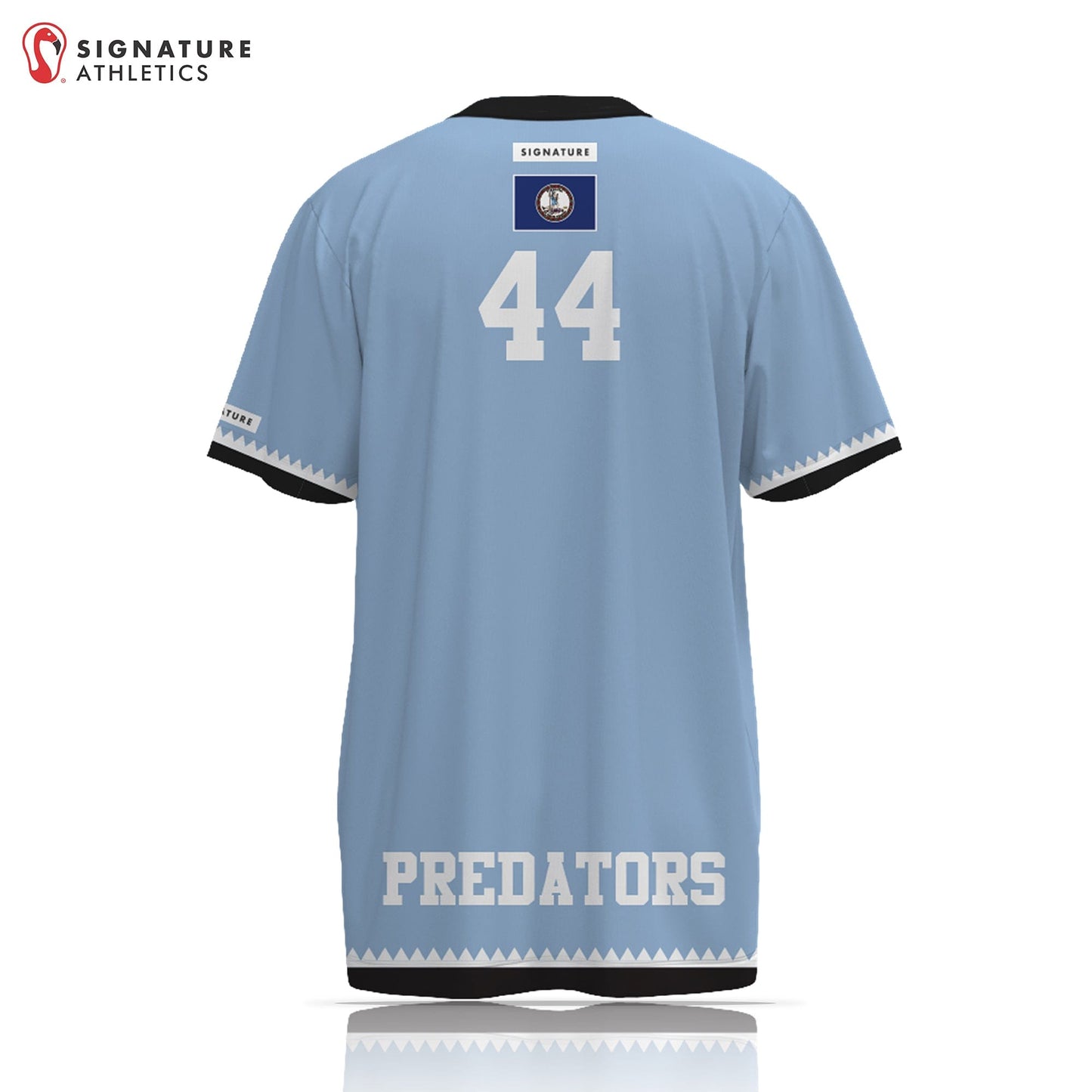 Tidewater Predators Men's Short Sleeve Shooting Shirt Signature Lacrosse