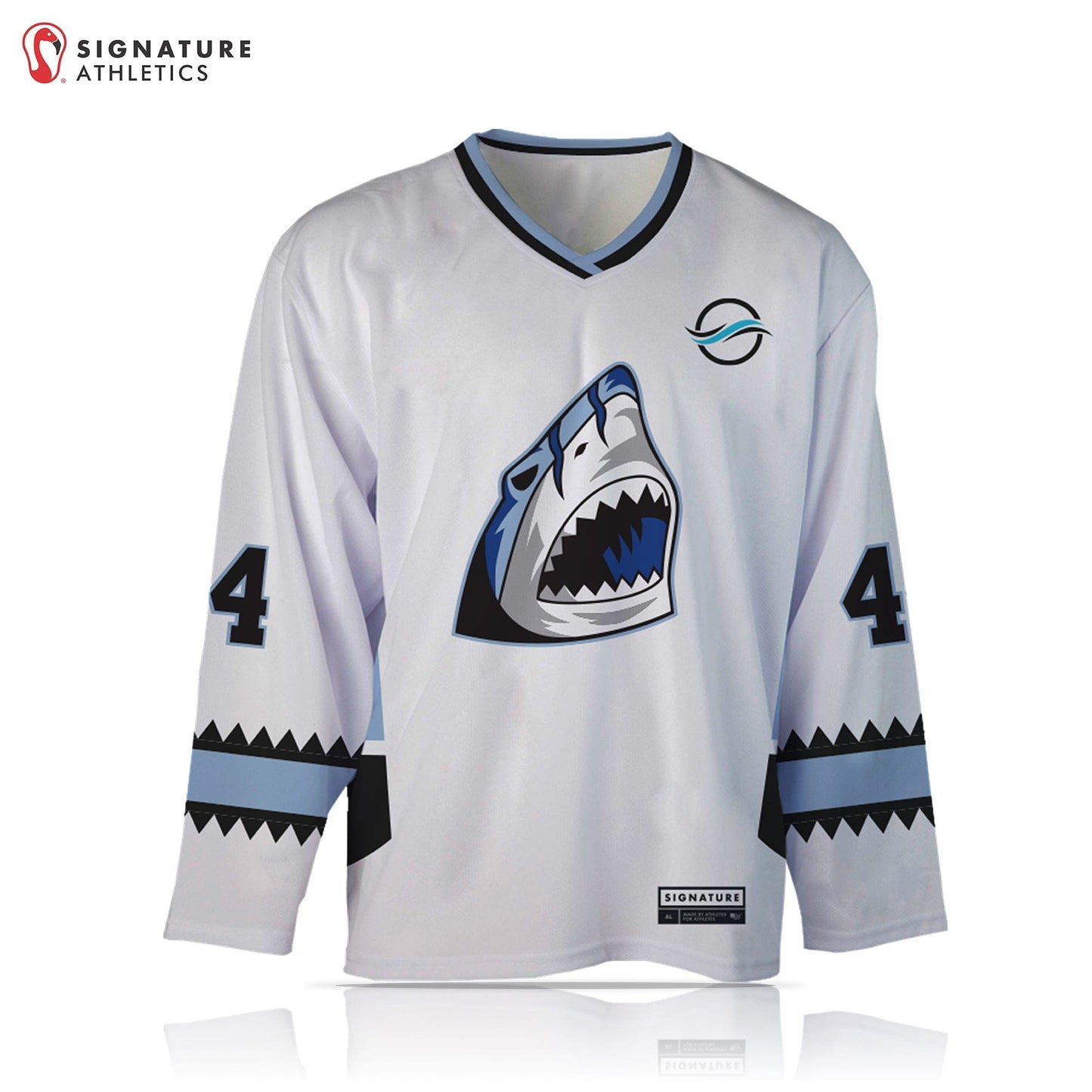 Tidewater Predators Men's White Goalie Jersey Signature Lacrosse