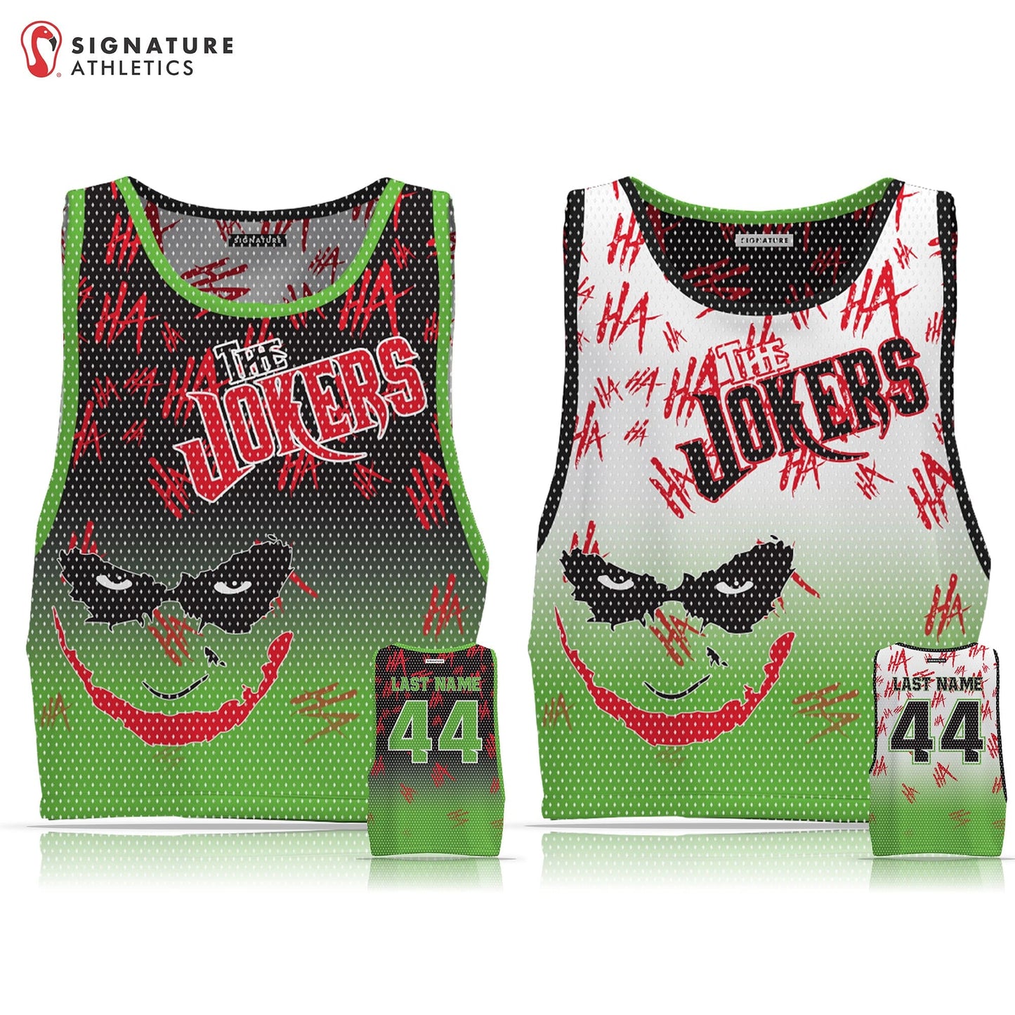 Unbroken Jokers Men's Reversible Practice Pinnie: Jokers Signature Lacrosse