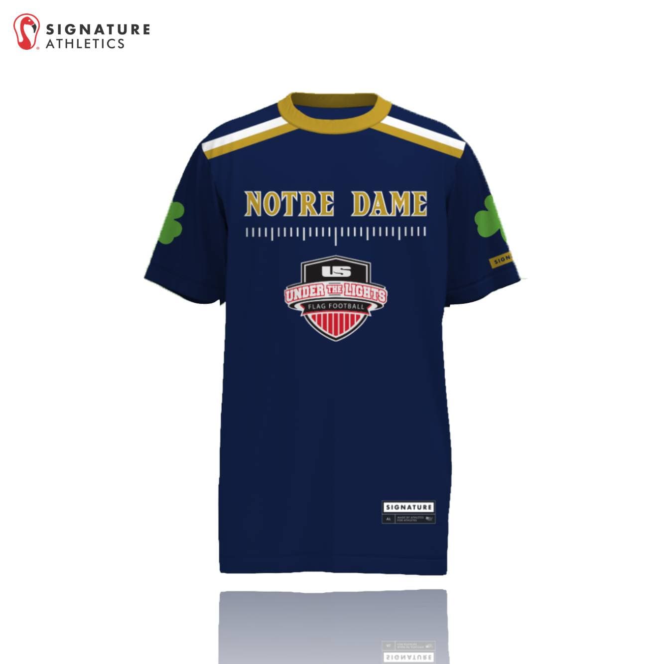 Under the Lights NOTRE DAME Unisex Short Sleeve Tech Tee Signature Lacrosse