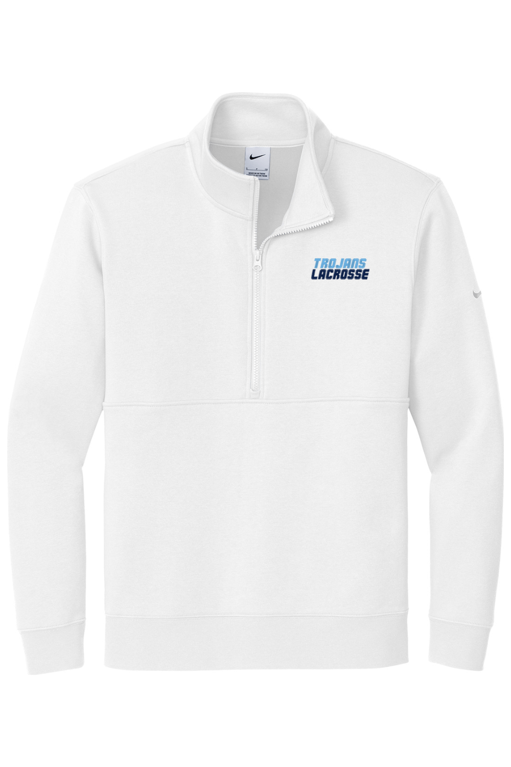 University Lacrosse Embroidered Nike Club Fleece Sleeve Swoosh 1/2-Zip Signature Lacrosse