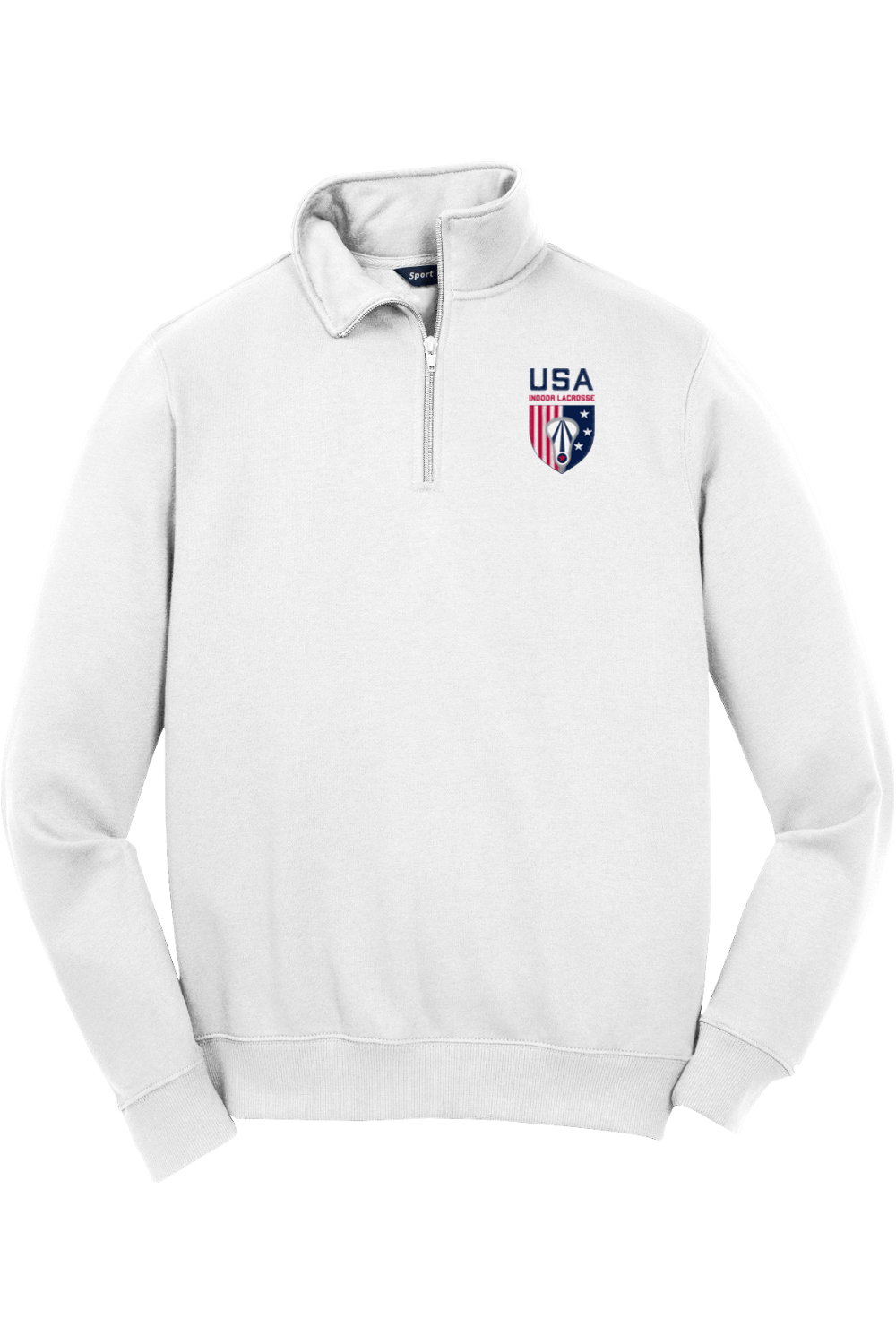 USA Indoor Lacrosse Adult Embroidered Quarter-Zip Pullover Signature Lacrosse
