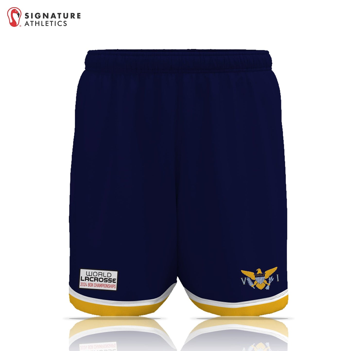 USVI Lacrosse Men's Dark Player Game Shorts: Virgin Islands Signature Lacrosse