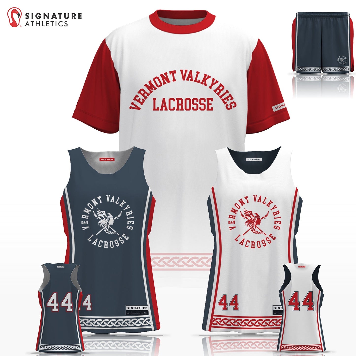 Vermont Valkyries Lacrosse Women's 3 Piece Player Package: High School Signature Lacrosse