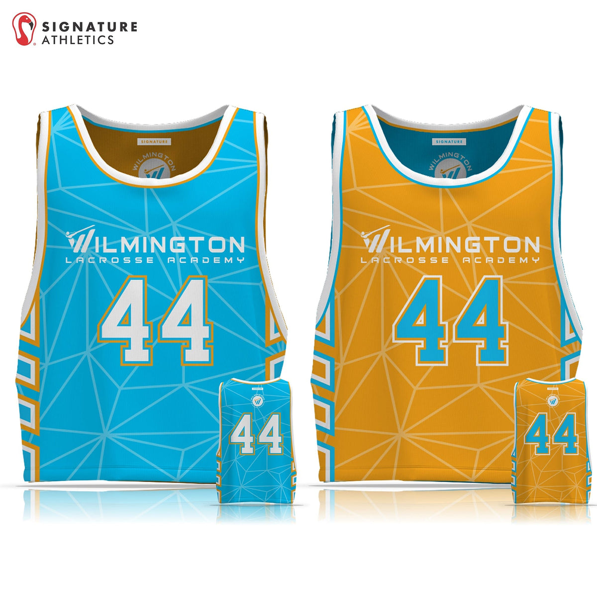 Wilmington Youth Lacrosse Men's Player Reversible Game Pinnie: Youth Signature Lacrosse