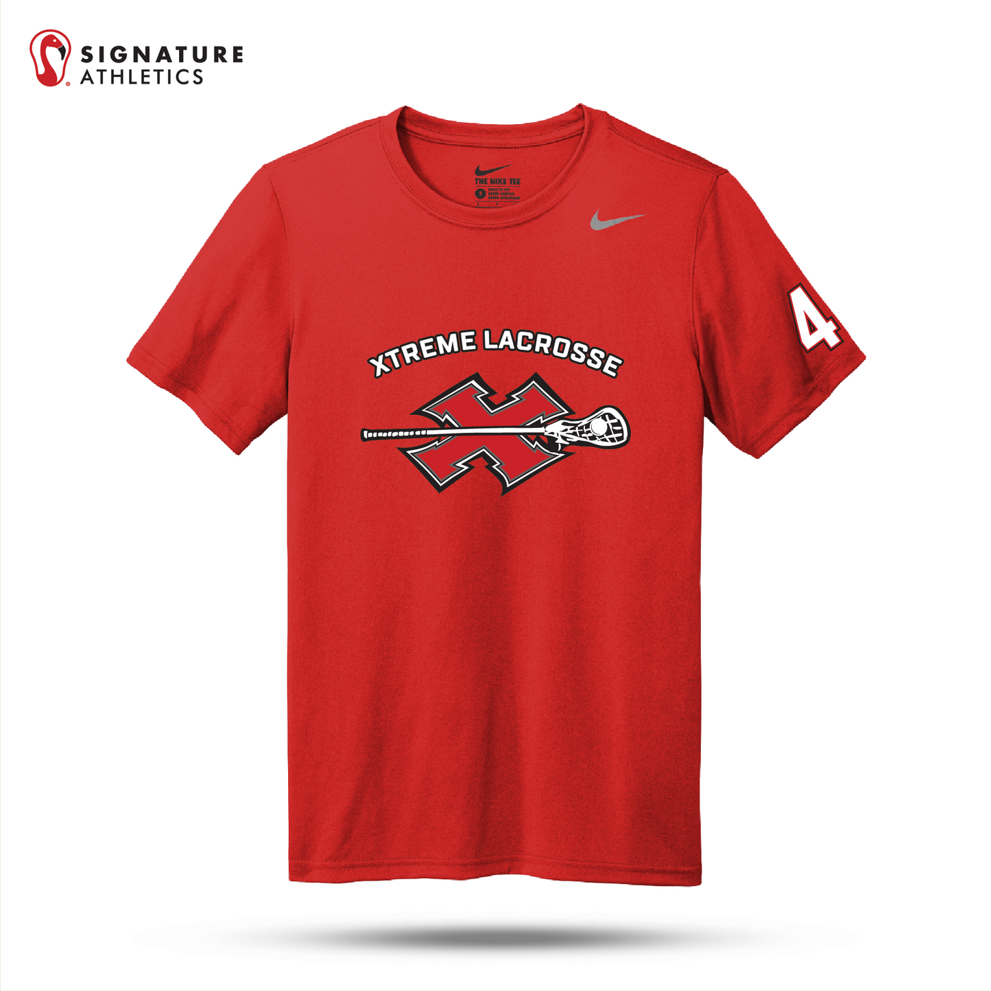 Xtreme Lacrosse Nike Team rLegend Tee Red Signature Lacrosse