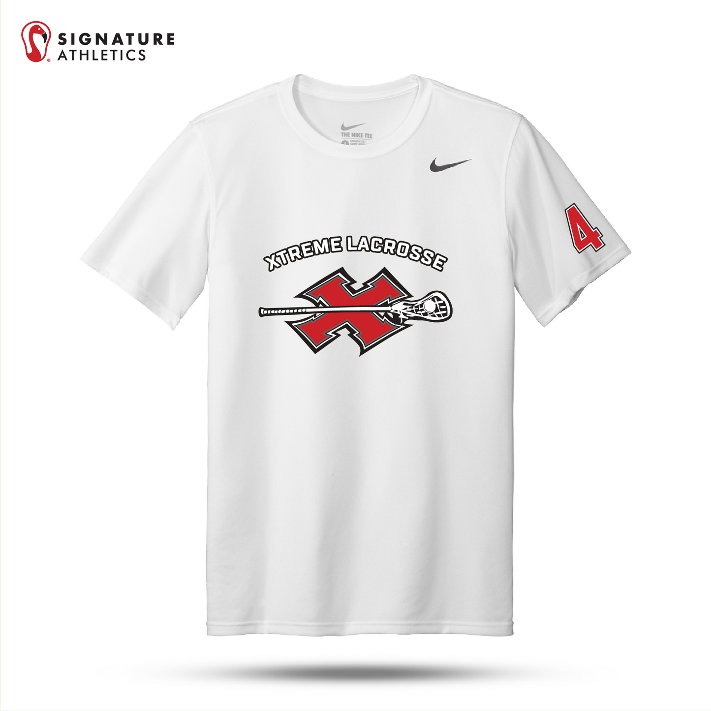 Xtreme Lacrosse Nike Team rLegend Tee White Signature Lacrosse