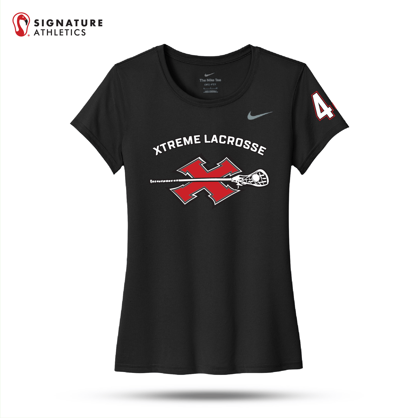 Xtreme Lacrosse Nike Team Womens rLegend Tee Black Signature Lacrosse
