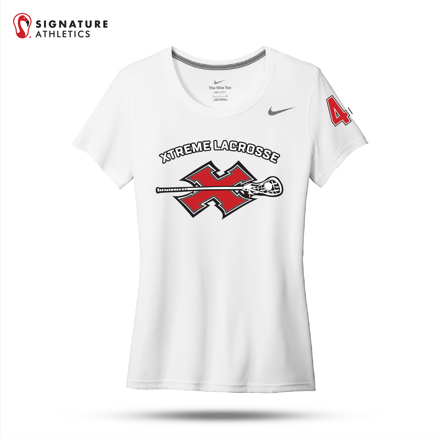 Xtreme Lacrosse Nike Team Womens rLegend Tee White Signature Lacrosse