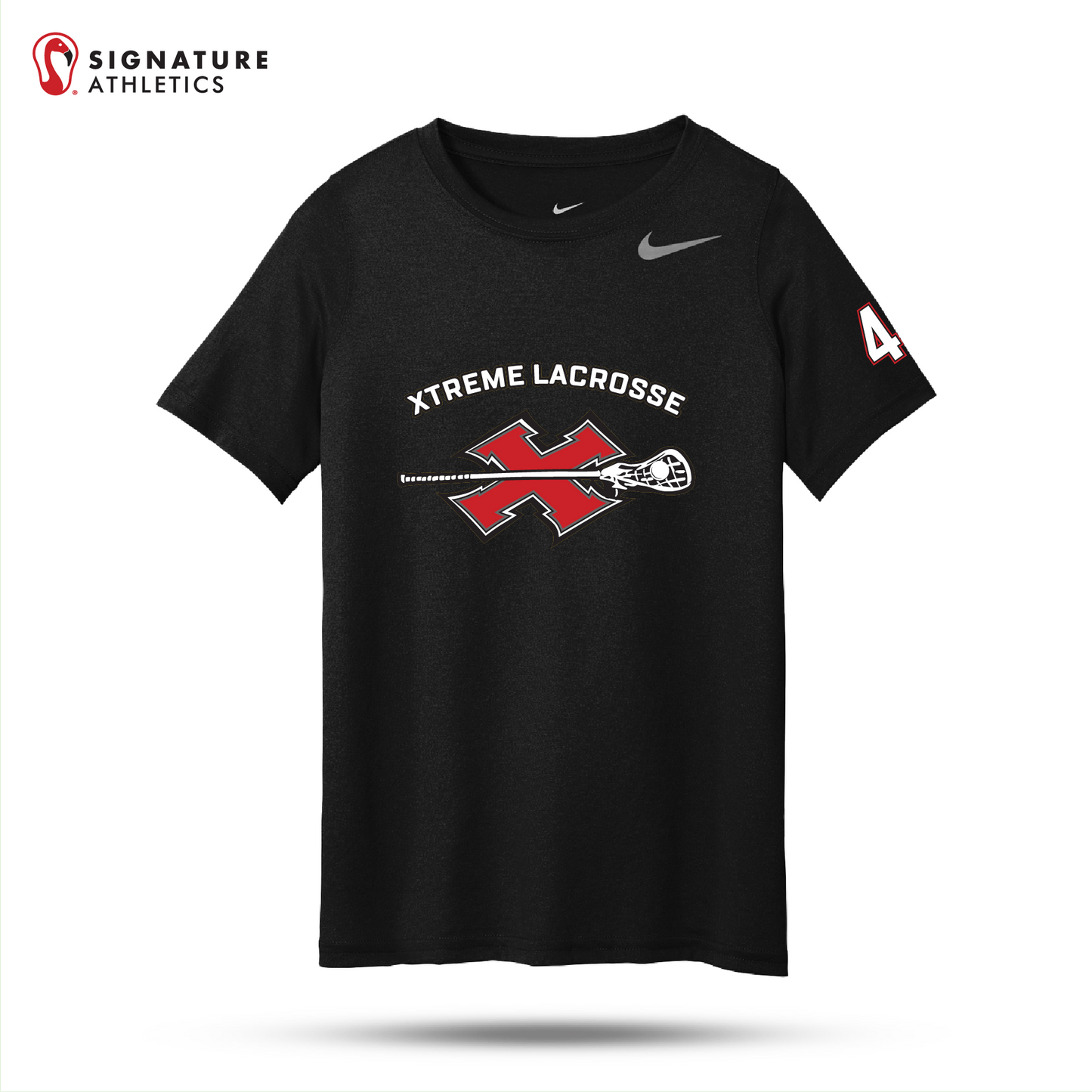 Xtreme Lacrosse Nike Team Youth rLegend Tee Black Signature Lacrosse