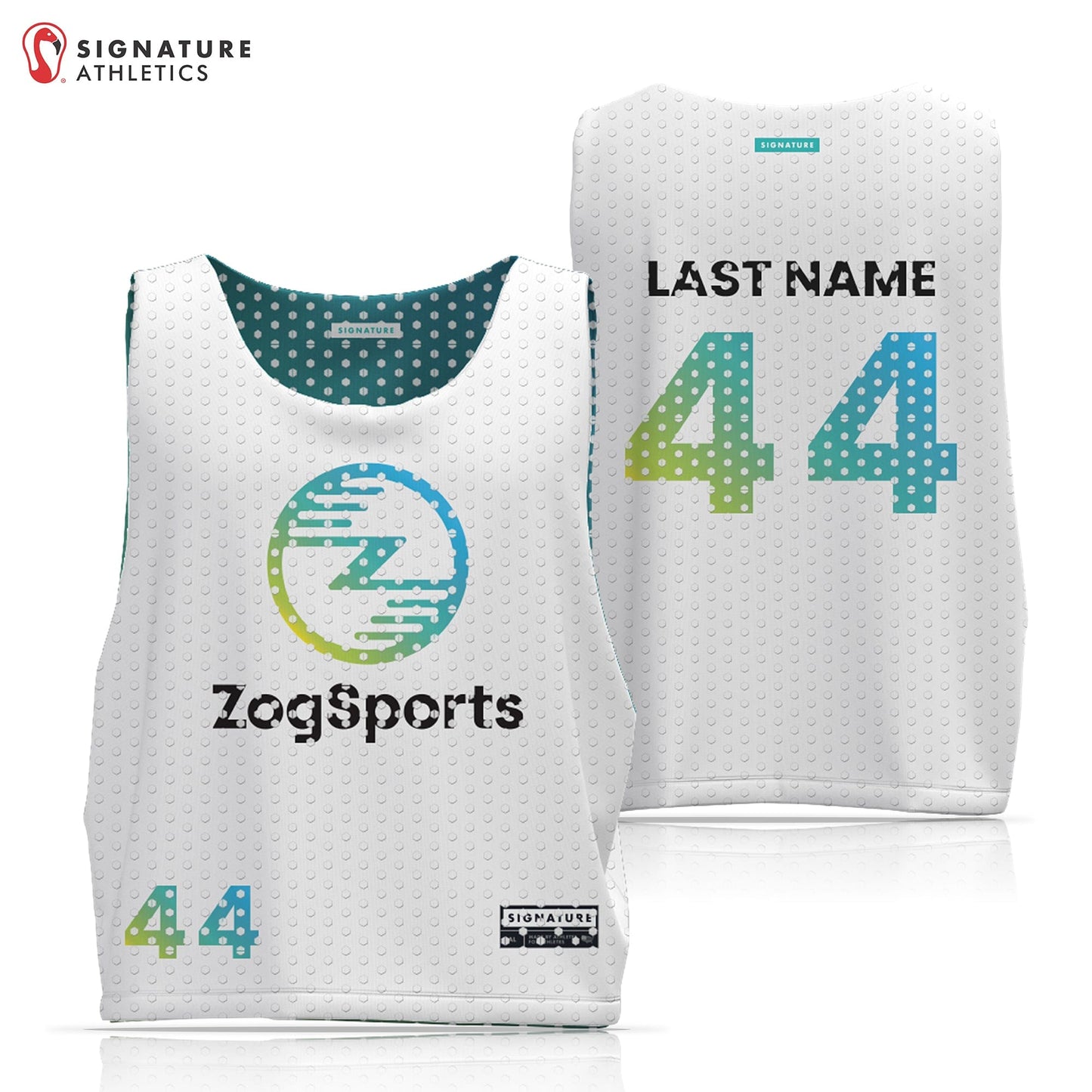 ZogSports Men's Reversible Pinnie Signature Lacrosse