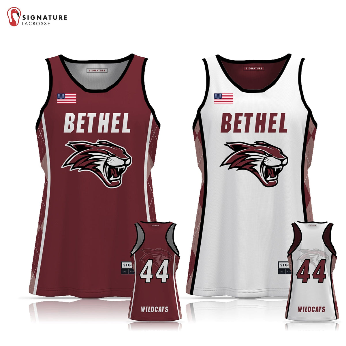 Bethel Youth Lacrosse Women's Performance Game Reversible - Basic 2.0:Girls Bantam Signature Lacrosse