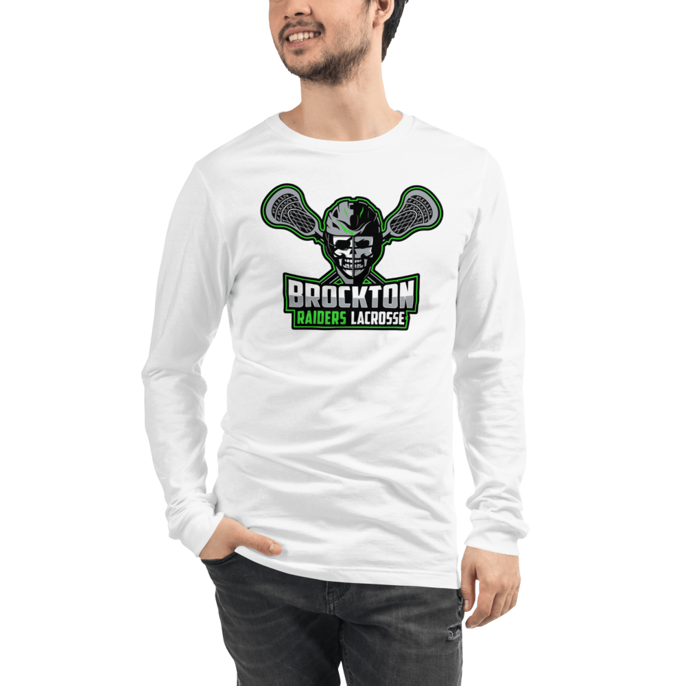 Brockton Raiders Youth Lacrosse Adult Premium Long Sleeve T -Shirt Signature Lacrosse