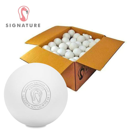 Case of 100 Signature Premium Lacrosse Balls | SEI Certified Signature Lacrosse Ball Meets NOCSAE ®  Standards | White Signature Lacrosse