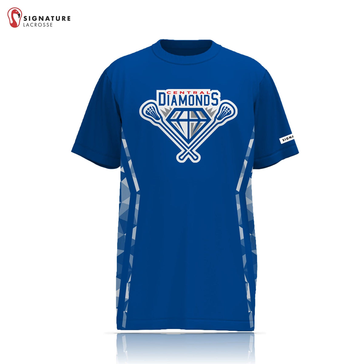 Central Diamonds Women's Pro Short Sleeve Shooting Shirt: Central Diamonds Signature Lacrosse