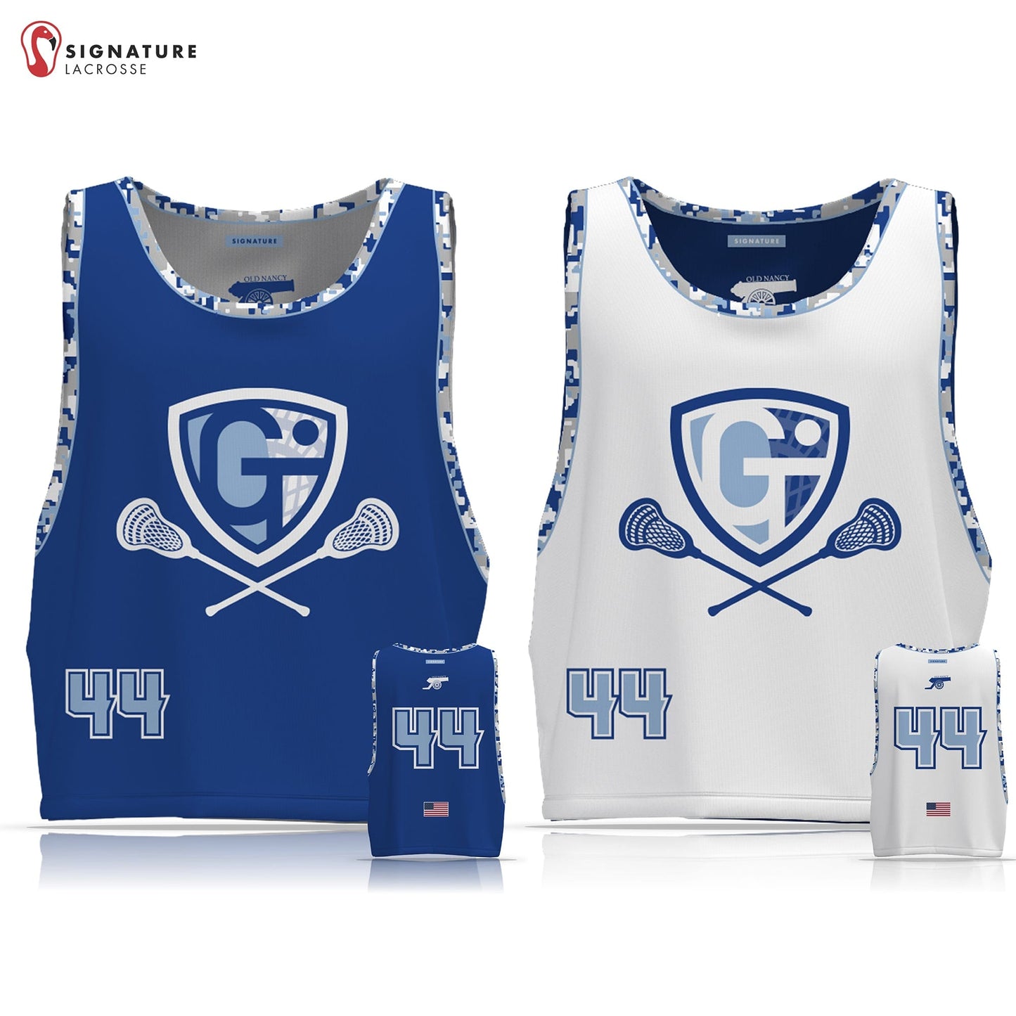 Georgetown-Trition Youth Lacrosse Men's Player Reversible Game Pinnie: 3-4 Signature Lacrosse