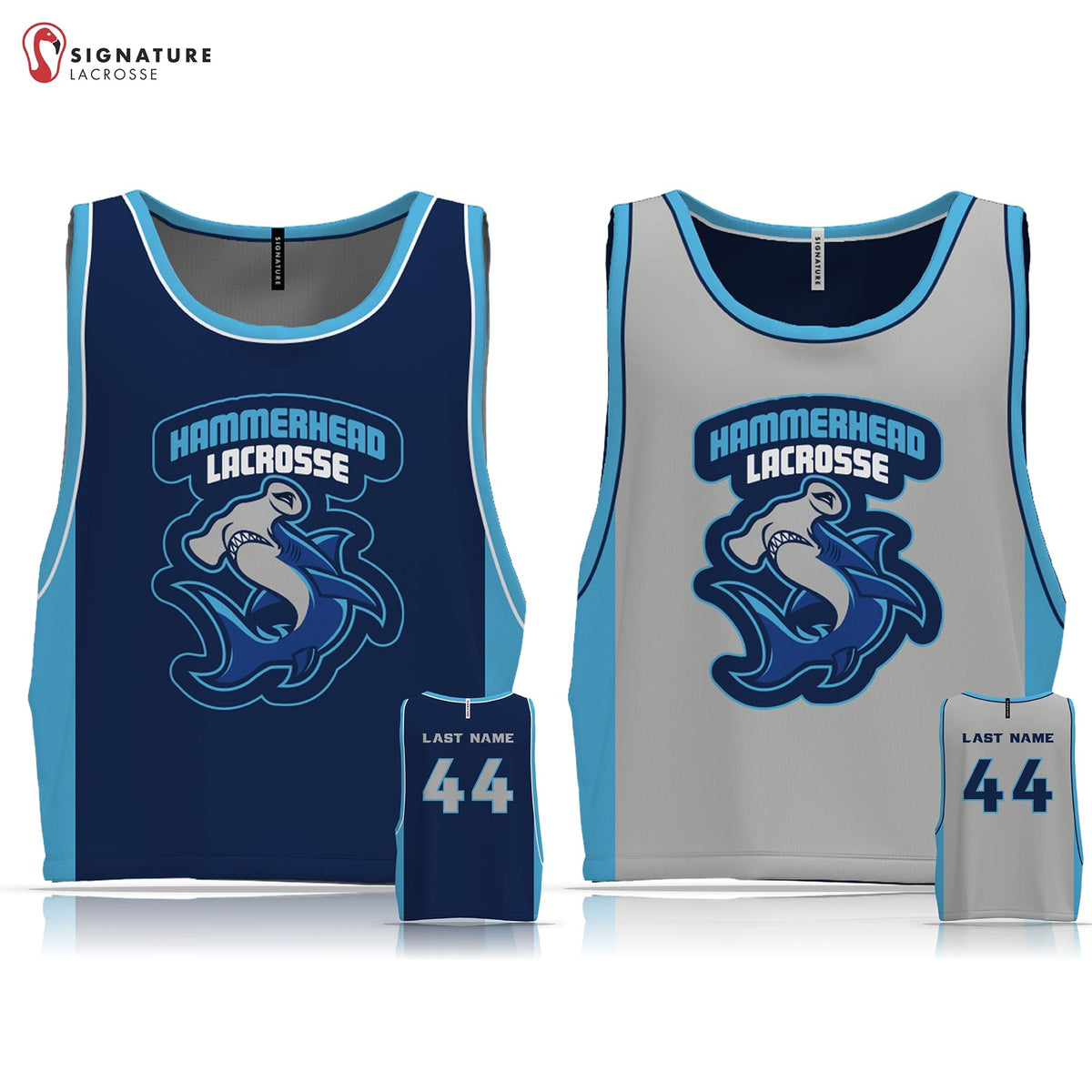 Hammerhead Lacrosse Men's Player Reversible Game Pinnie: U10 Signature Lacrosse
