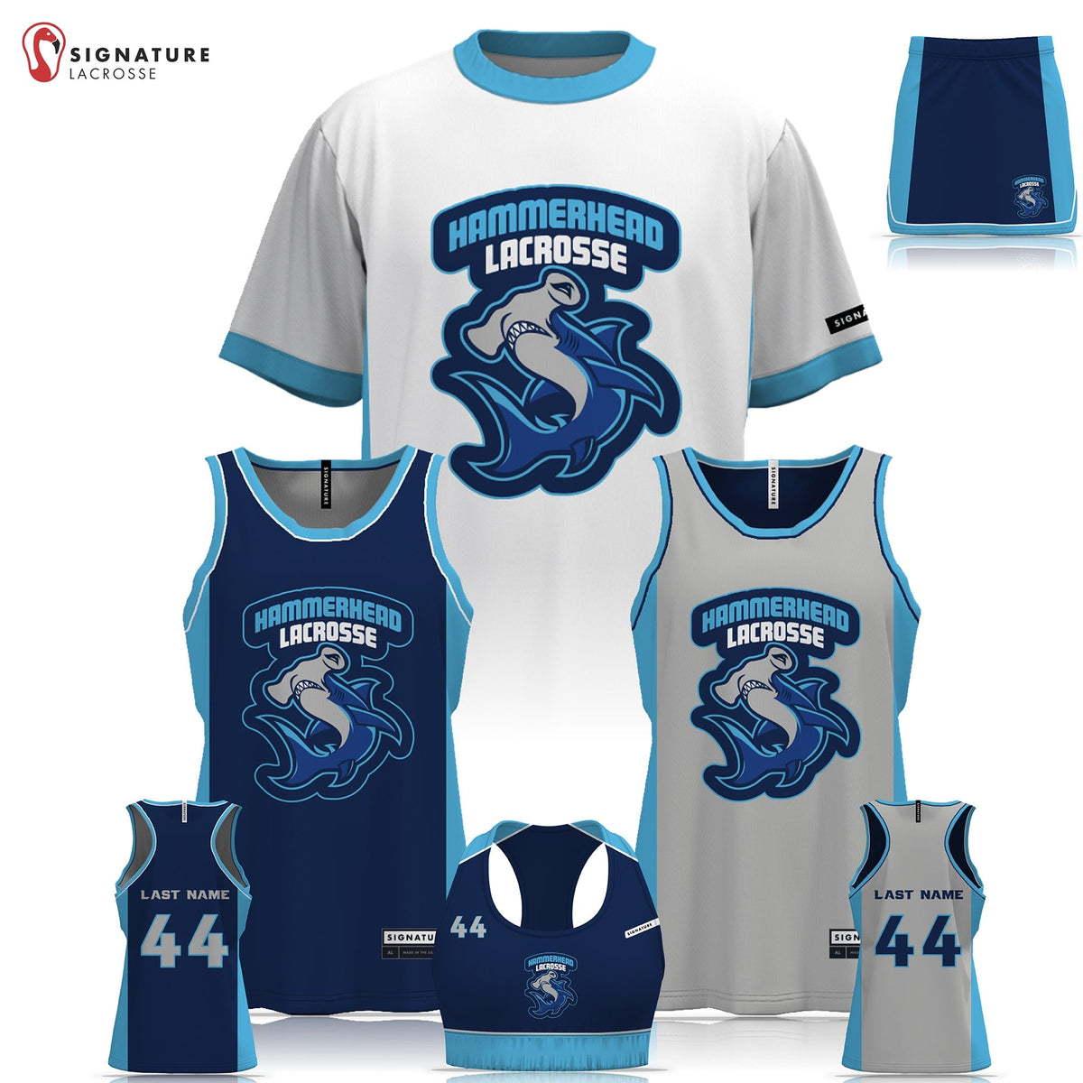 Hammerhead Lacrosse Women's 3 Piece Player Game Package: U10 Signature Lacrosse