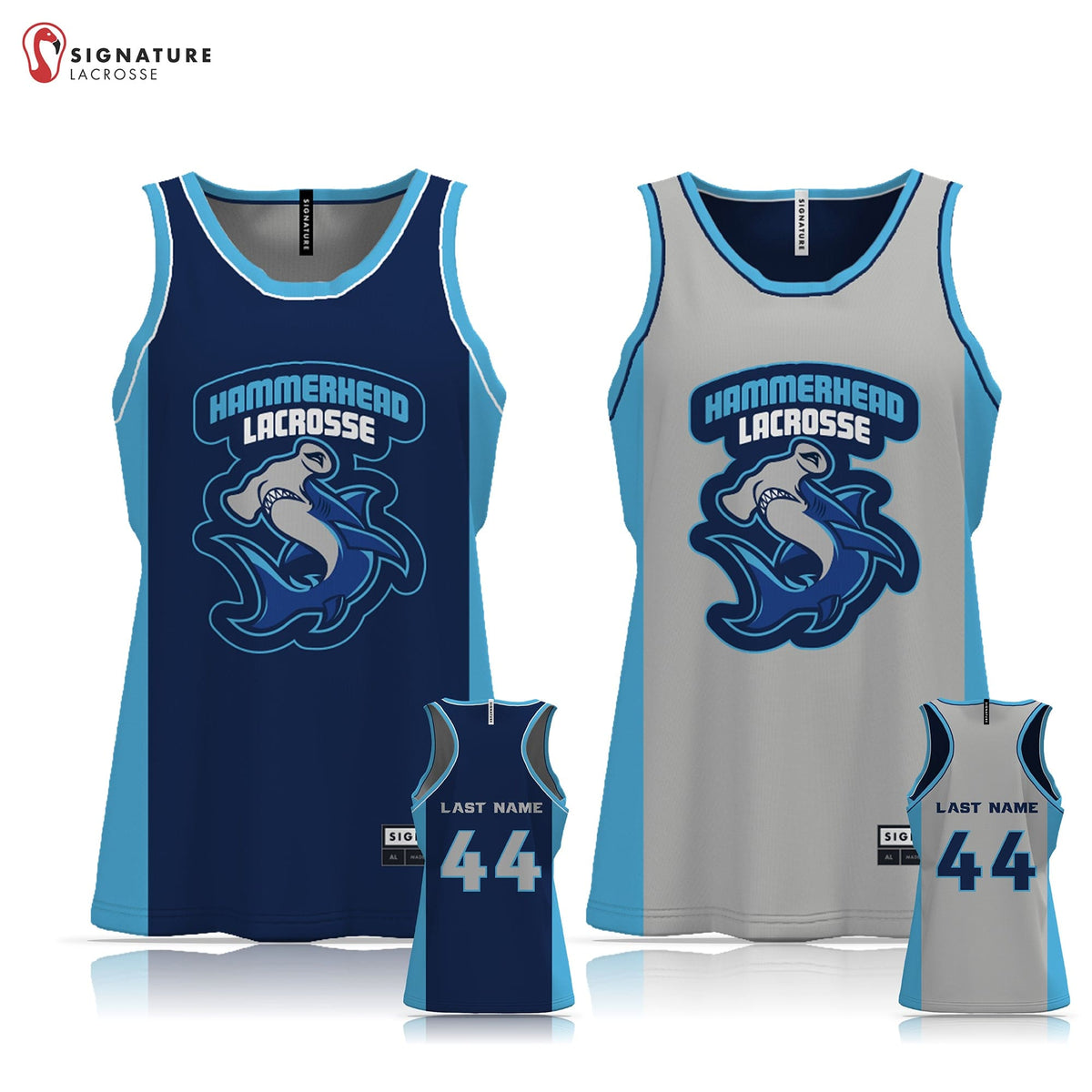 Hammerhead Lacrosse Women's Player Reversible Game Pinnie: U12 Signature Lacrosse