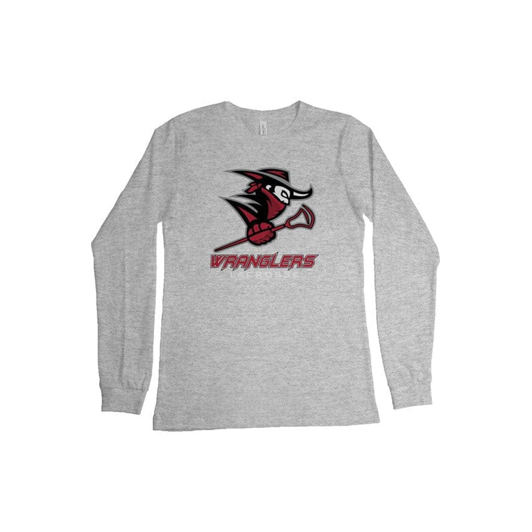 Henderson Wranglers Lacrosse Adult Cotton Long Sleeve T-Shirt Signature Lacrosse