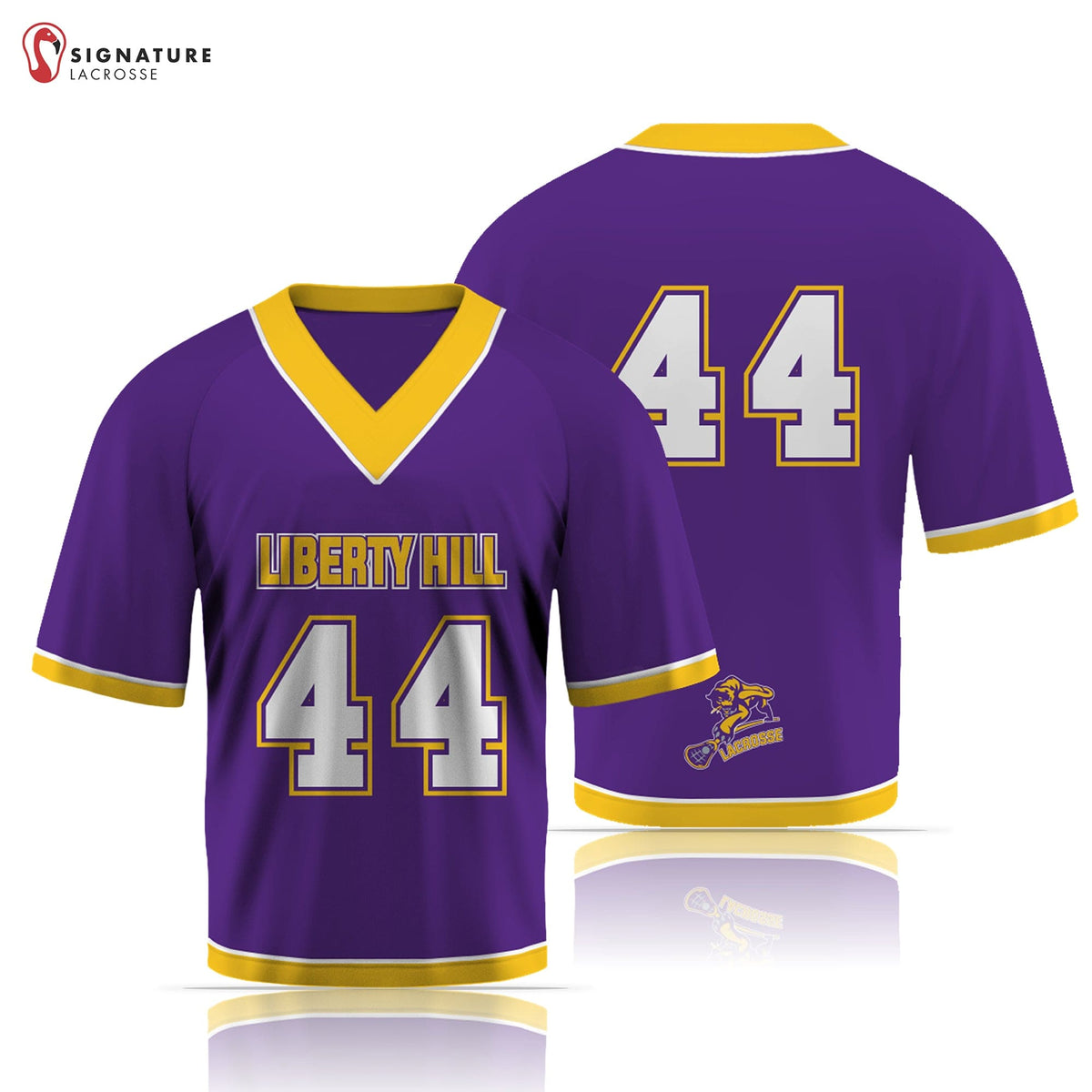 Liberty Hill Lacrosse Men's Player Game Jersey - Dark: High School Signature Lacrosse