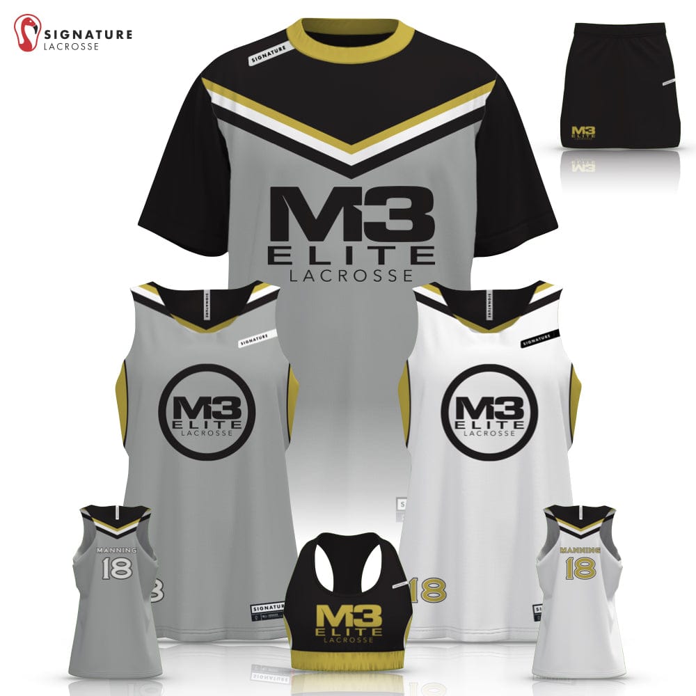 M3 Elite Women's 3 Piece Pro Game Package:High School Girls Signature Lacrosse