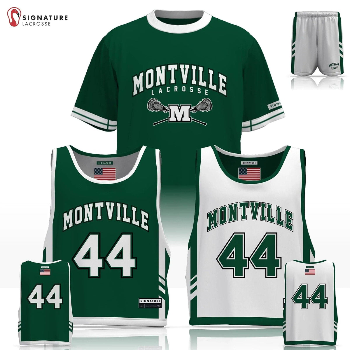 Montville Lacrosse Men's 4 Piece Player Game Package: 6th Grade Signature Lacrosse