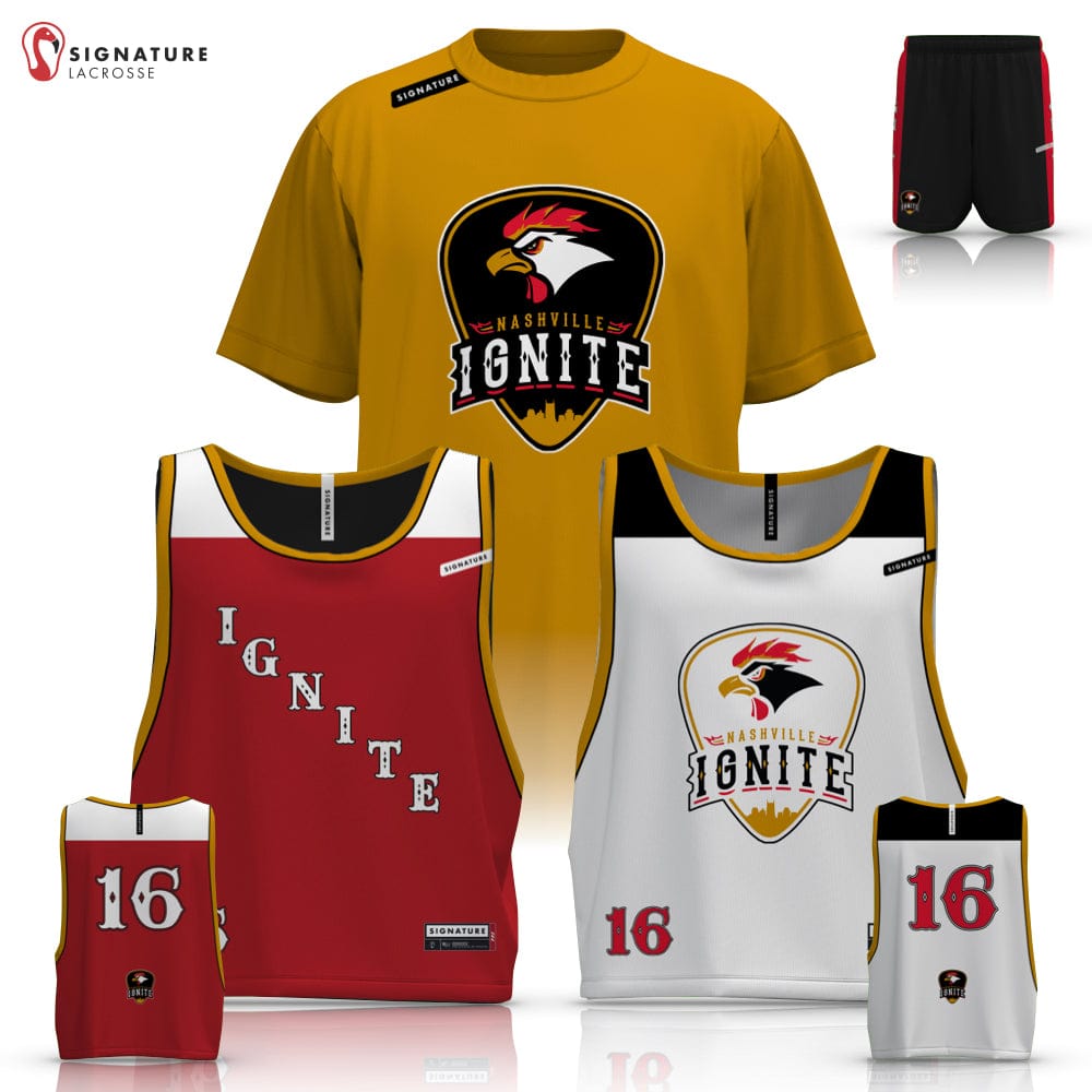 Nashville Ignite Lacrosse Men's 3 Piece Pro Game Package: Nashville Ignite Signature Lacrosse