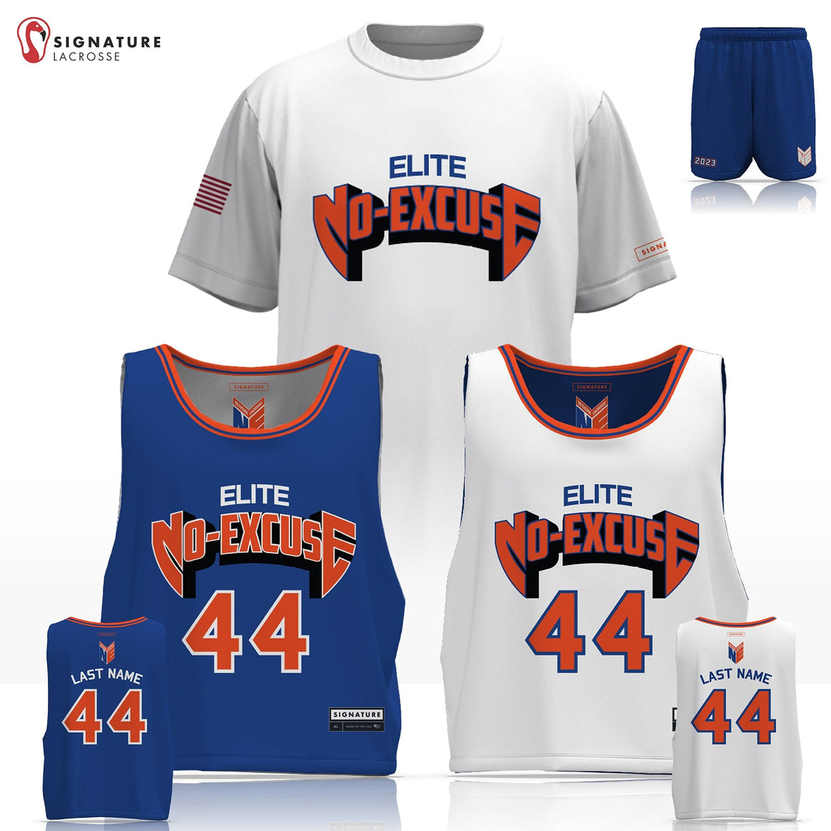 No-Excuse Lacrosse Men's 3 Piece Player Game Package: 2024 Signature Lacrosse