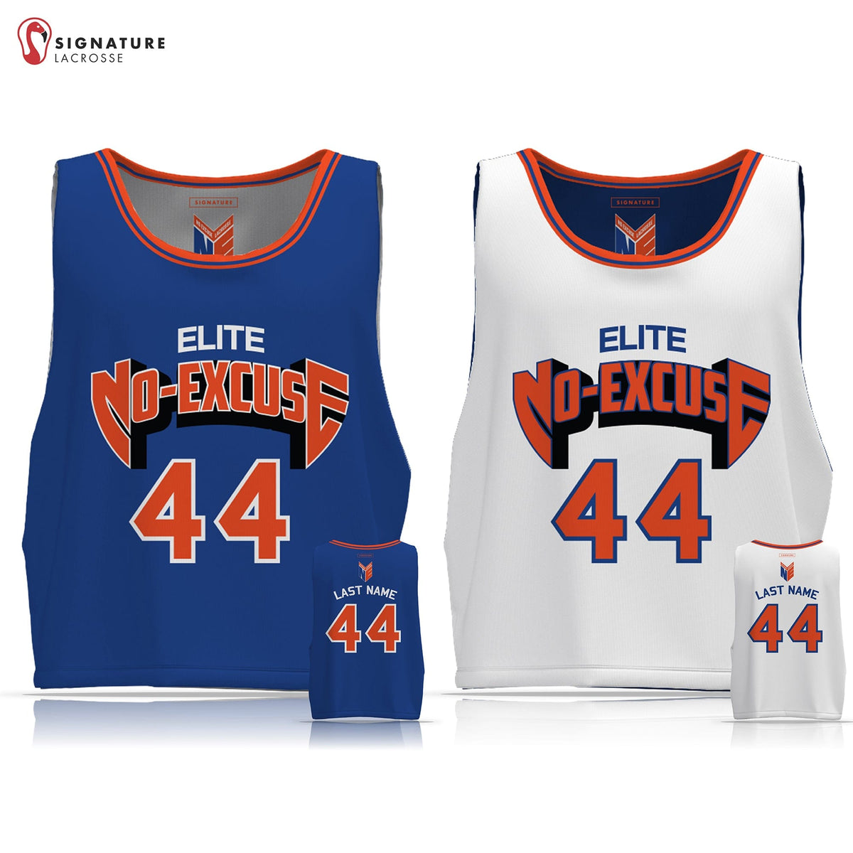 No-Excuse Lacrosse Men's Player Reversible Game Pinnie: 2030 Signature Lacrosse