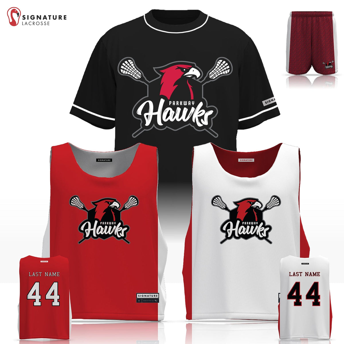 Parkway Youth Lacrosse Men's 3 Piece Game Package: 5th - 6th Signature Lacrosse