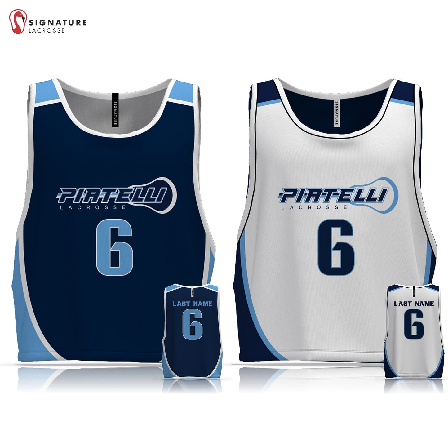 Piatelli Lacrosse Men's Pro Reversible Game Pinnie: Central 2027 Giannetti Signature Lacrosse