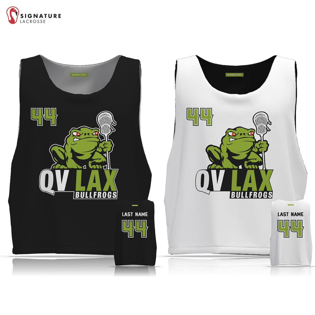 Quinebaug Valley Youth Lacrosse Men's Player Reversible Game Pinnie: Quinebaug Signature Lacrosse