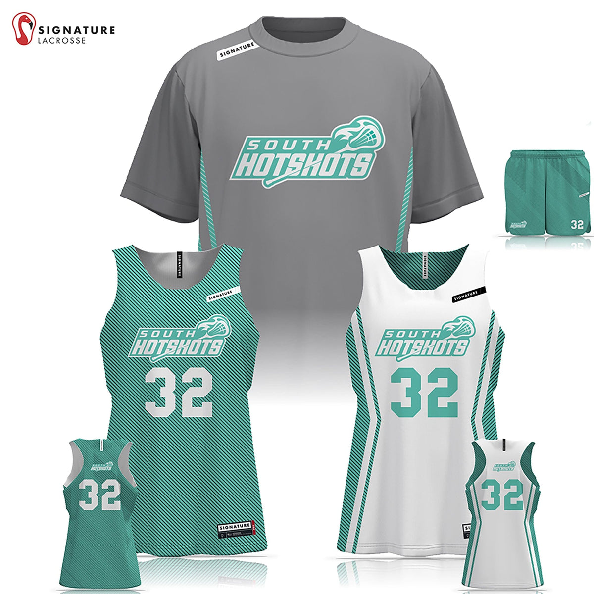 South Hotshots Women's 3 Piece Pro Game Package: South Hotshots Signature Lacrosse
