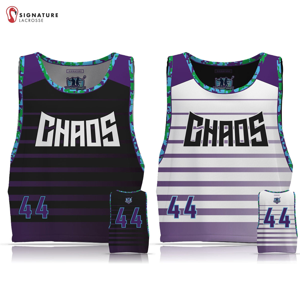 Southeast Valley Lacrosse Men's Player Reversible Game Pinnie: 12U Signature Lacrosse