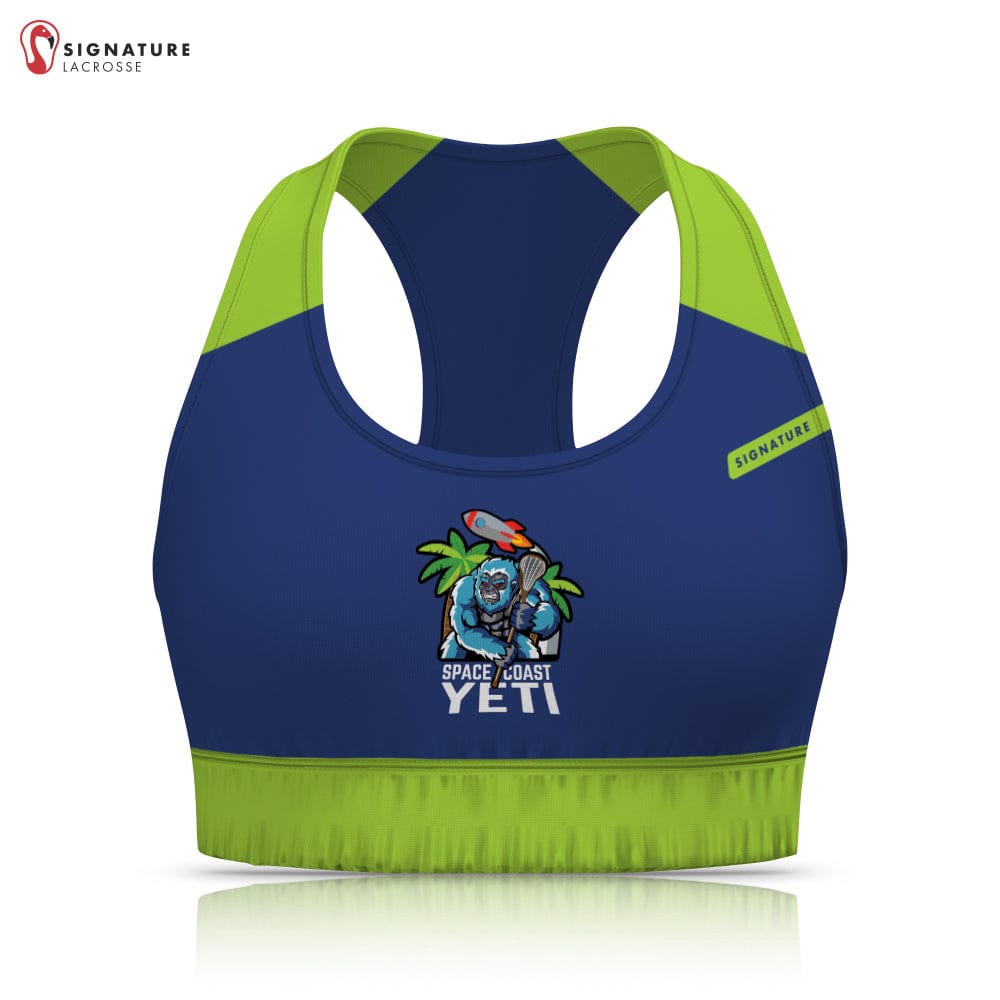 Space Coast Yeti Lacrosse Women's Pro Sports Bra: Space Coast Yeti Signature Lacrosse